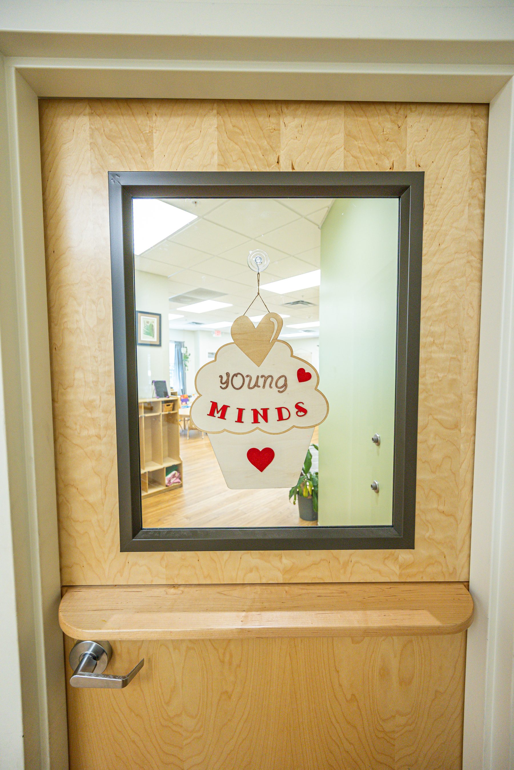 Young Minds classroom door