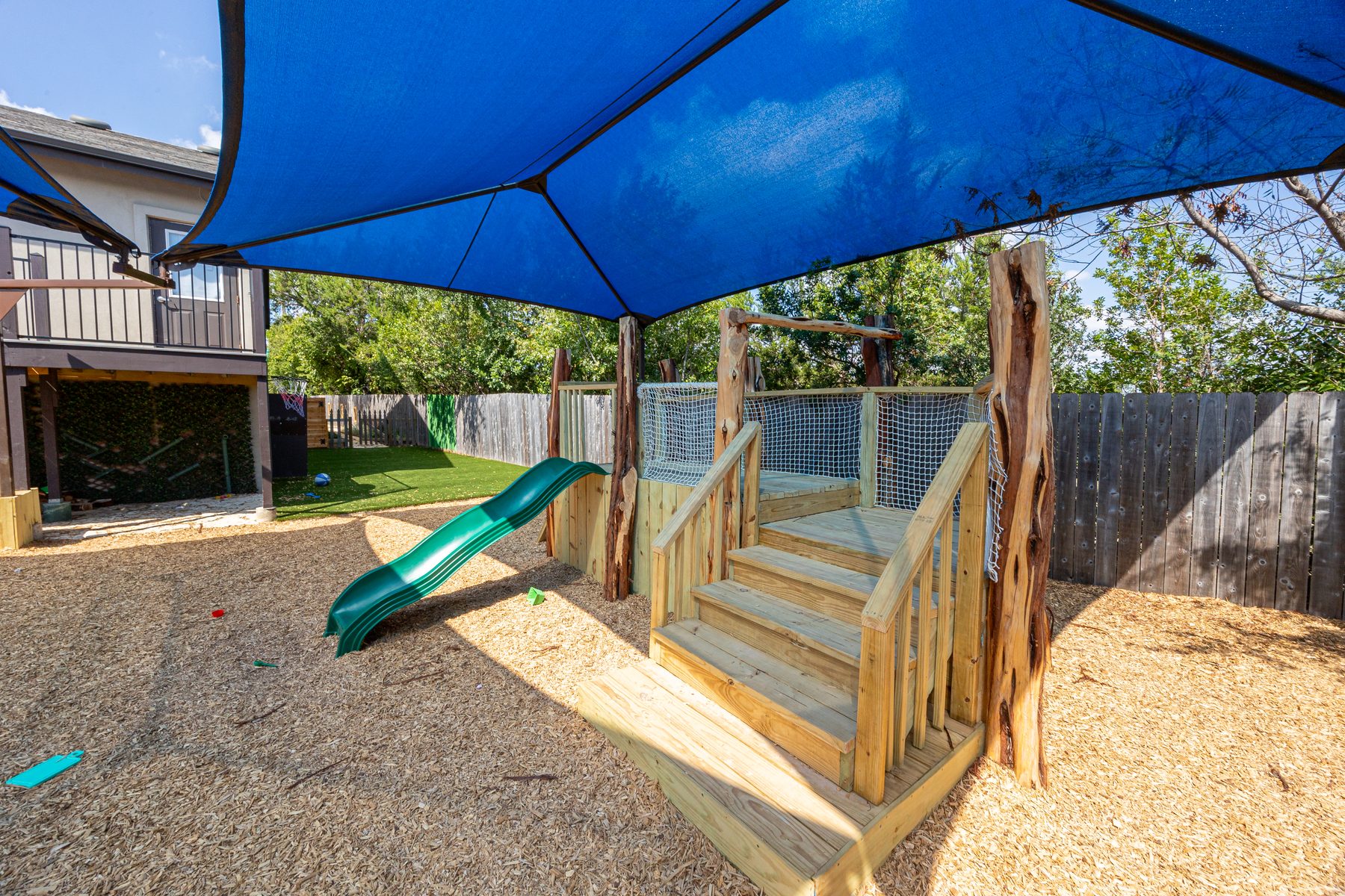 Leander natural wooden playscape